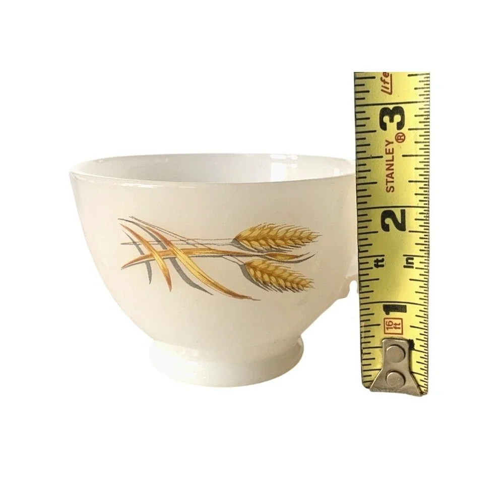 Fire-King Golden Wheat Milk‎ Glass Snack Set Trays and Cups Vintage 4 Piece